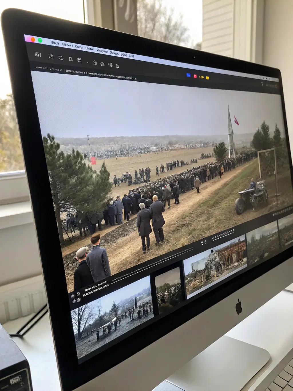 A picture of a restored historical photograph, showcasing the before-and-after transformation achieved through ONVIT's restoration efforts.